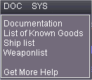 Documentation menu